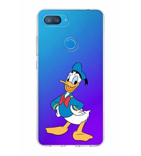 Xiaomi Mi 8 Lite Uyumlu Kapak Donald Duck Tasarımlı Şeffaf Silikon Kılıf