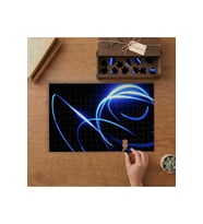 Soyut Mavi Işık Tasarımı 240 parça Ahşap Puzzle Ahşap Kutuda MP00238