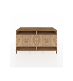Kronos Konsol 6 Raflı 4 Kapaklı 176x59x99 Çam-Çam