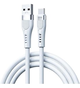66W Type-C Hızlı Şarj ve Data Kablosu 1.3m Beyaz AZ-B02a