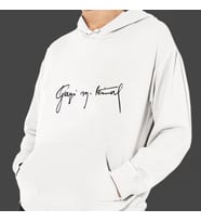 Gazi Mustafa Kemal Baskılı Kapşonlu Beyaz Unisex Sweatshirt HK2294
