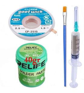 RELIFE Krem Lehim 183°C,40Gr Flux Lehim Toplama CP-2515 Emme Teli Seti03