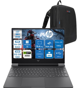 Hp Victus 15-FA2704NT Intel Core I5 13420H 64GB 512GB SSD RTX3050 6gb Windows 11 Home 15,6" Fullhd (1920 x 1080) 144 Hz IPS 300NIT Taşınabilir Bilgisayar B7TG9EAH32 + Zetta Çanta
