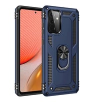 Durukar® Samsung Galaxy A72 Kılıf Sofya Yüzüklü Silikon Kapak - Lacivert