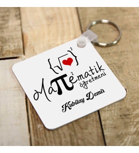 Kişiye Özel Matematik Öğretmenine Özel Hediye Anahtarlık