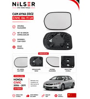 Honda Civic Dikiz Ayna Cam Sol Dış 2006-2011