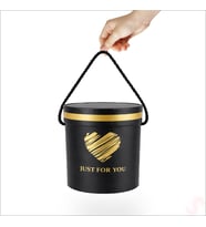 Just For You Silindir Hediye Kutusu 15,5 cm Orta Boy – Siyah