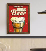 BK Gift Cafe & Bar & Restaurant Konseptli Doğal Masif Ahşap Çerçeveli Tablo 45x65cm-33
