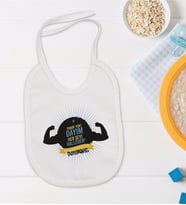 BK Kids Kişiye Özel Dayım Her Şeyi Halleder Tasarımlı Bebek Mama Önlüğü - Model 1