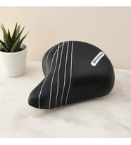Northcity Büyük Geniş Bisiklet Sele 20.5x24 cm (Yaylı) Siyah-Beyaz