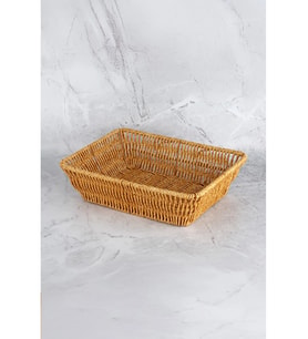 Mien Dikdörtgen Rattan Ekmek Sepeti 27x20x7 cm