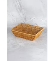 Mien Dikdörtgen Rattan Ekmek Sepeti 27x20x7 cm