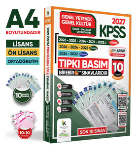 2027 KPSS Lisans-Ön Lisans-Ortaöğretim GY-GK Çıkmış Soru Tıpkı Basım 10lu Deneme Paketi TG Çözümlü