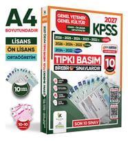 2027 KPSS Lisans-Ön Lisans-Ortaöğretim GY-GK Çıkmış Soru Tıpkı Basım 10lu Deneme Paketi TG Çözümlü
