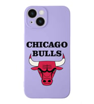 Apple iPhone 14  Lansman Kılıf Chicago Bulls  Tasarımlı Altı Kapalı İçi Kadife Kaplı  Kapak (Şeffaf)