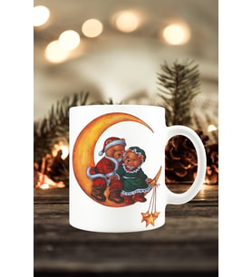 Yılbaşı Yeni Yıl Konseptli Noel Ayıcıklar Baskılı Kupa Bardak