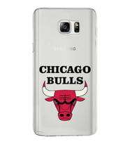 Samsung Galaxy Note 5 Kapak Chicago Bulls Tasarımlı Şeffaf Silikon Kılıf