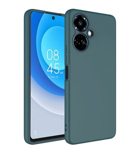 Tecno Spark 9 Pro Kılıf Zore Mara Lansman İç Yüzeyi Kadife Kılıf  (Koyu Yeşil)