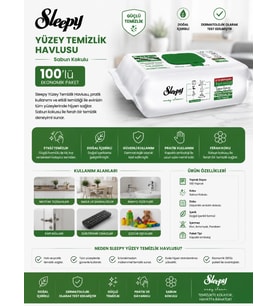 Sleepy Yüzey Temizlik Havlusu Sabun Kokulu 100'lü