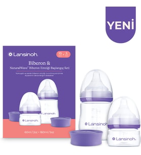 60ml, 160ml ve XS, S Akışlı NaturalWave® Biberon Emziği Yenidoğan Başlangıç Seti (0-3 Ay)