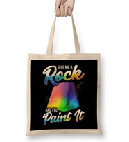 Artistic Give Me a Rock And I ll Paint It Painter Bez Çanta Uzun Saplı