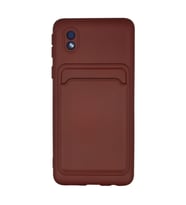 Northcity Samsung Galaxy A01 Core Kılıf Kelvin Kartvizitli Silikon - Bordo