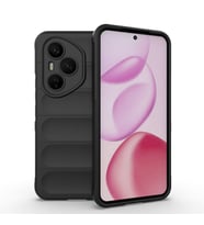 Honor 400 Pro Kılıf Esnek TPU Oyuklu Arka Yüzey Tasarımlı Etnik Silikon Kapak (Siyah)