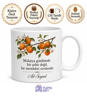 Malatyalı Hemşehriye İsimli Baskılı Kupa Bardak Malatya Hediye