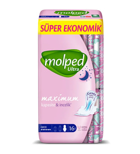 Nessiworld Ultra Hijyen Anatomik Gece Ped Süper Eko 16 Adet
