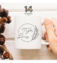 Stüdyo 14 Kişiye Özel İsim Soy İsim Tasarımlı Zarif Şık Kupa -Mug ( Arkadaşa Hediye )