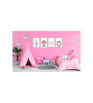 Çocuk Odası Safari Dekoratif Retro Mdf Tablo ( Çerçeve Görünümlü )