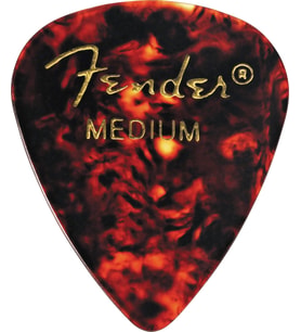 Fender 1980351800 Classic Celluloid Tortoise Shell 351 Shape Medium Gitar Penası (12'li) Klasik Fender Hissi Orta Kalınlık ve Sıcak Ton