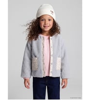 LCW Kids Mavi Bisiklet Yaka Kız Çocuk Mont