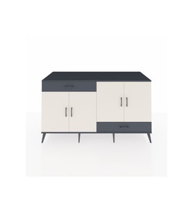 Kronos Konsol 5 Raflı 2 Çekmeceli 4 Kapaklı 176x59x99 Antrasit-Aytaşı/Antrasit