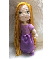 Rapunzel Bebek Amigurumi Organik Oyuncak
