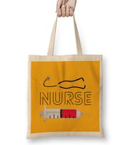 Nurse Gift İdea Funny Saying Quote Nursing Medical Bez Çanta Uzun Saplı