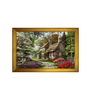 Manzara Temalı Kanvas Tablo 50 x 70 cm Gold Çerçeve
