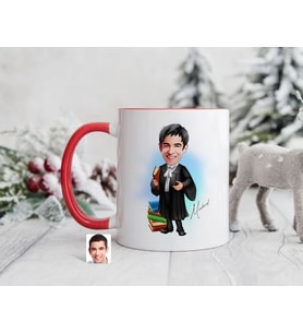 Bk Gift Kişiye Özel Avukat Karikatürlü Kırmızı Kupa Bardak-7, Sevgiliye Hediye, Arkadaşa Hediye