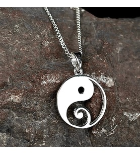 Gümüş Yin & Yang Kolye 925 Ayar Gümüş Yin Ve Yang Figürlü Unisex Kolye