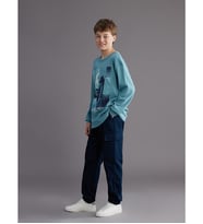 LCW Kids Lacivert Beli Lastikli Erkek Çocuk Kargo Jogger Pantolon