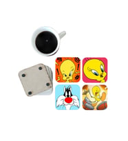 Ghostbastır Design Tweety Dekoratif Ahşap Bardak Altlığı Seti 048