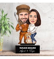 Kişiye Özel Karikatürlü Her Zaman Birlikte Sevgiliye Hediye Biblosu