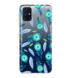 PrintiFy Samsung Galaxy M31s ile Uyumlu 1mm Slim Fit Nazar Boncuğu 3 Baskılı Şeffaf  Kılıf