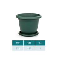 Villa Saksı 5 Litre Yeşil (Renksiz)
