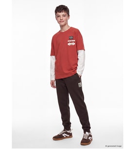 LCW Kids Kahverengi Erkek Çocuk Jogger Eşofman Altı