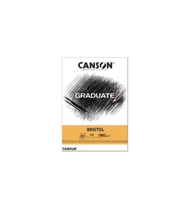 Canson Çizim Bloğu Graduate Cangrad Bristol 20 Sayfa A3 180 GR (Beyaz)