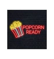 POPCORN READY Yazılı ve Şekilli Neon Tabela