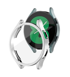 Microsonic Samsung Galaxy Watch 5 Pro 45mm Kılıf Ekranı Tam Kaplayan 360 Full Round Soft Silicone Gümüş