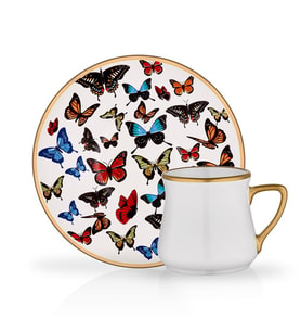 Glore Türk Kahvesi Fincanı 6lı Butterfly