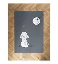 MEKTA HOME BEBEK VE ÇOCUK ODASI Ay ve Fil Desenli Halı